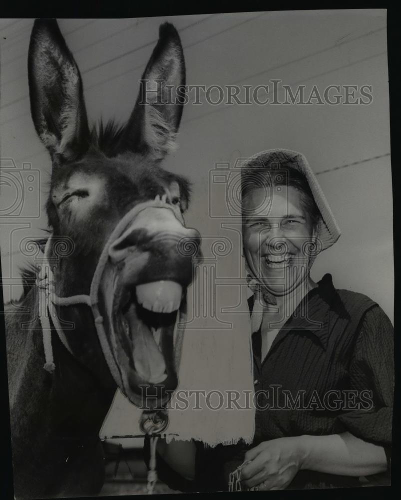 1955 Press Photo Jackass Mule - spx05210 - Historic Images