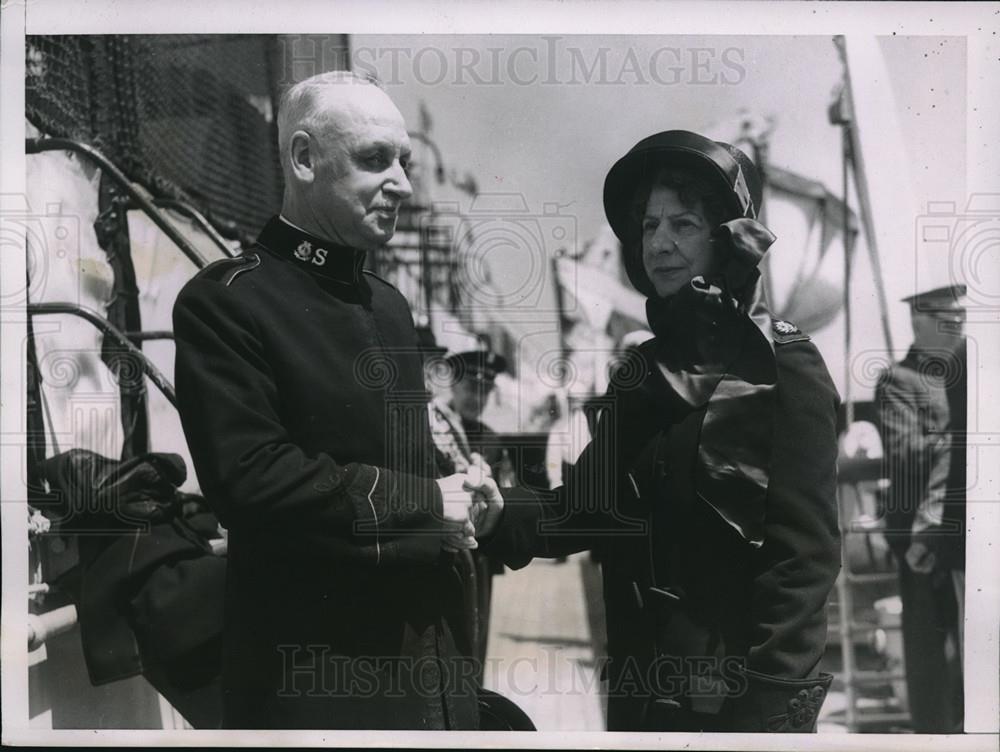 1935 Press Photo Salvation Army Commissioner Ben Crames &amp; Evangeline Booth - Historic Images