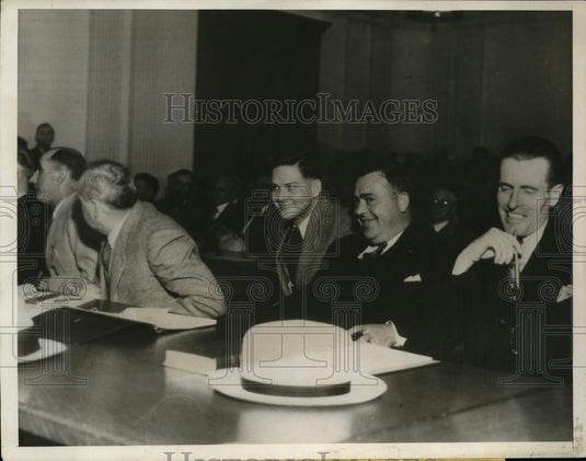 1932 Press Photo GeorgeD Templeton Jr & aaty at his murder trial in CA Attorney - Historic Images