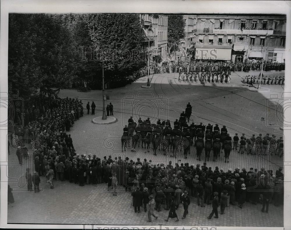 1934 Press Photo Funeral of slain King Alexander of Jugoslavia in Marseille - Historic Images