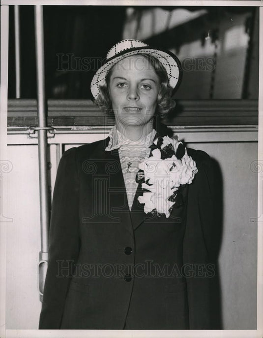 1938 Press Photo Miss Alice Marble Is Sailing To Play In The Wightman Cup - Historic Images