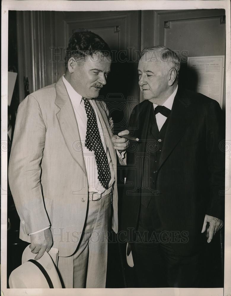 1936 Press Photo Grover C.Hall and Josephus Daniels at Democratic Convention - Historic Images