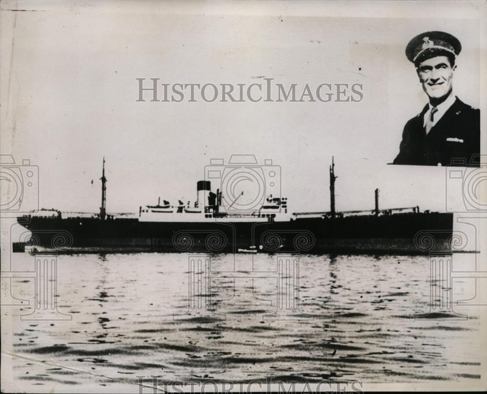 1937 Press Photo Captain Scolari of Italian cargo ship Mongialo died in bombing - Historic Images