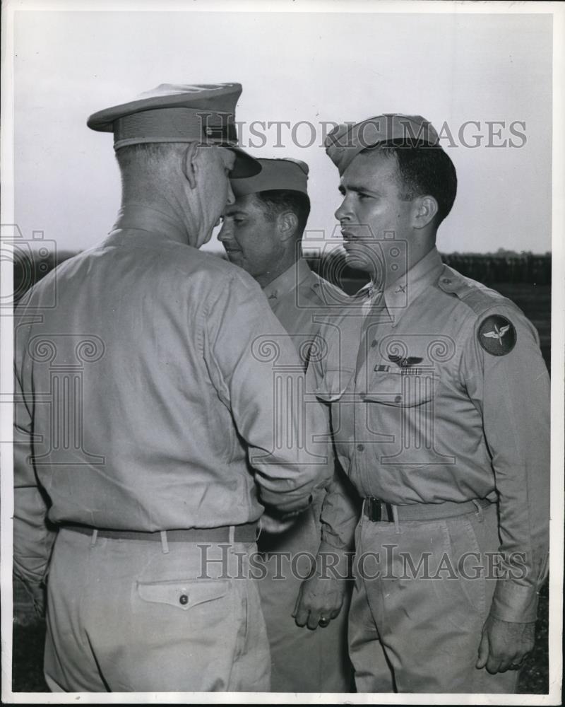 1943 Press Photo Lt Col Charles Winkle, Cadet Harry Miser, Col Elmer Bowling - Historic Images