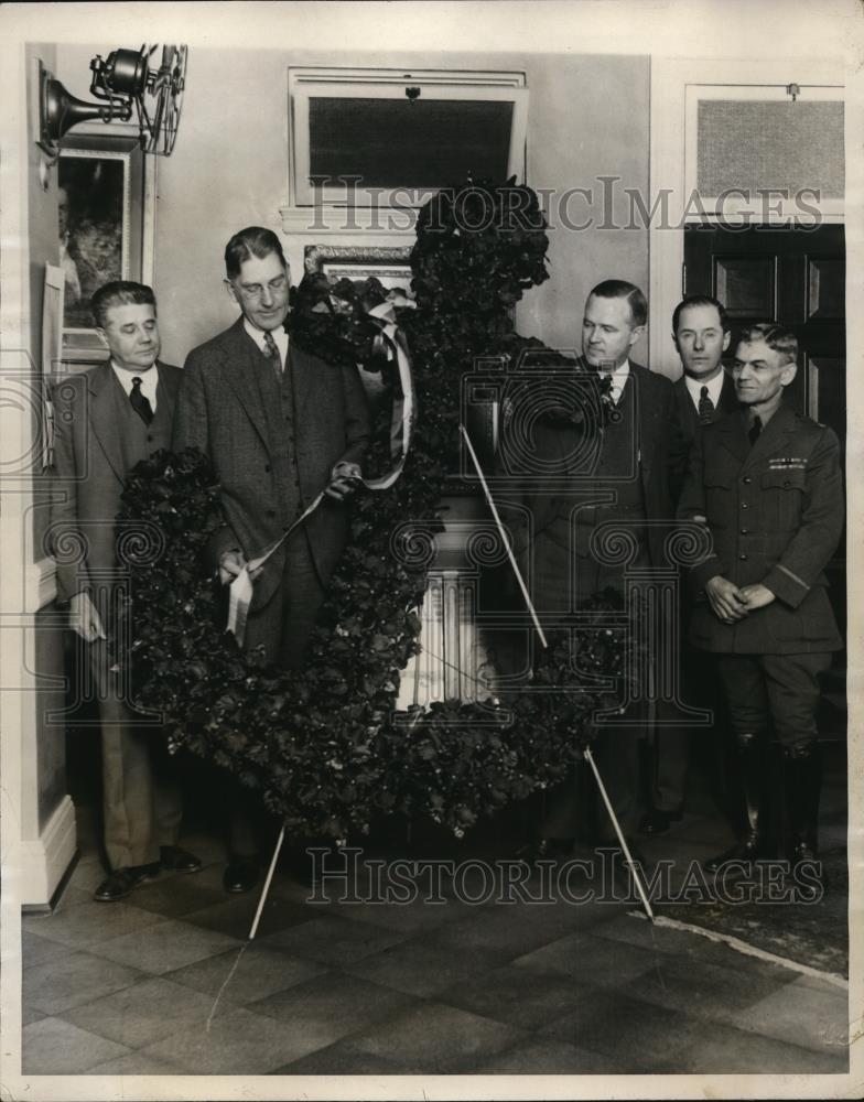 1927 Press Photo VFW Theodore Stitt, Navy Secretary Curtis Wilbur - Historic Images