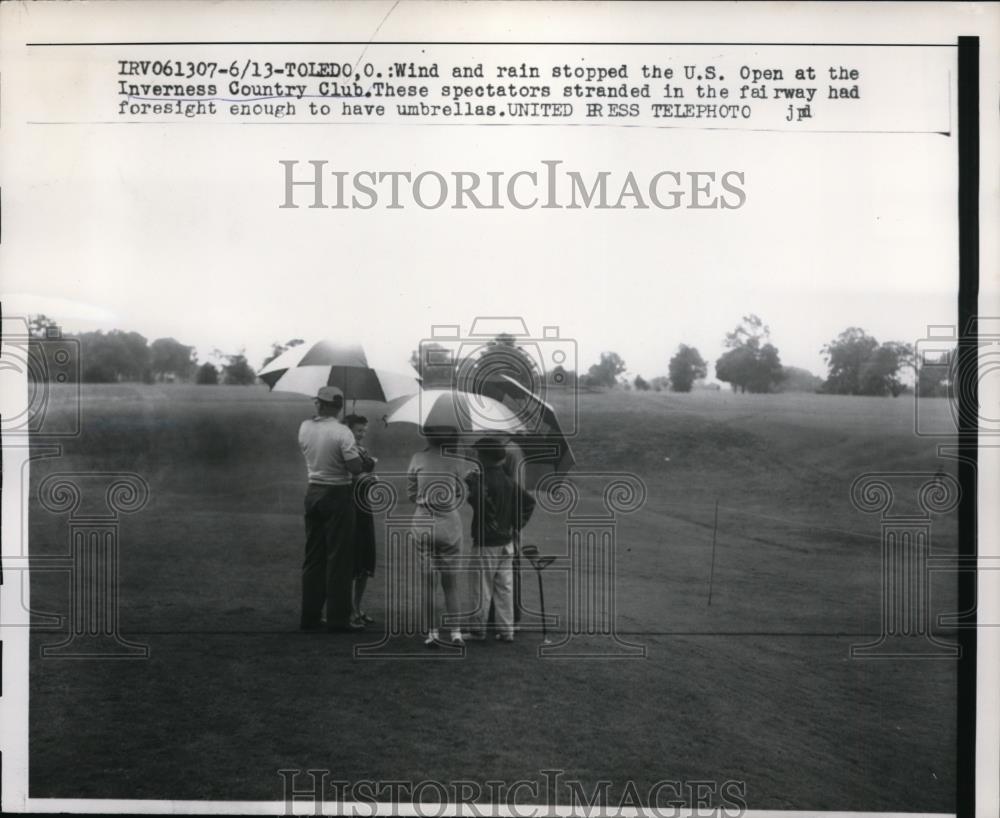 1957 Press Photo US Open at Inverness club ZToledo Ohio stopped by rain - Historic Images