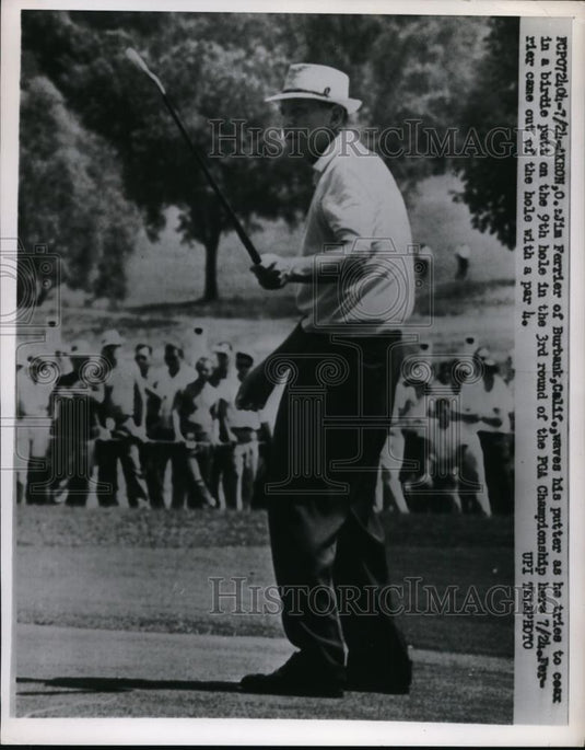 1960 Press Photo Jim Ferrier in 3rd round of PGA Championship at Akron Ohio - Historic Images