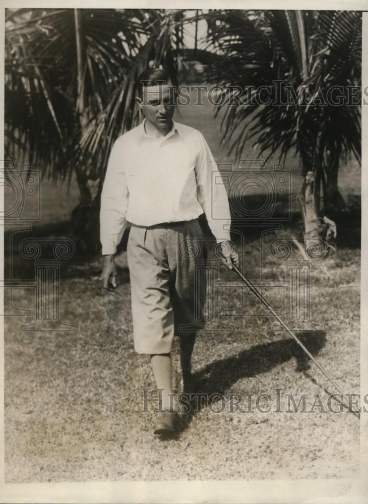 1930 Press Photo Linus McAtee jockey at Miami Beach golf La Gorse course - Historic Images