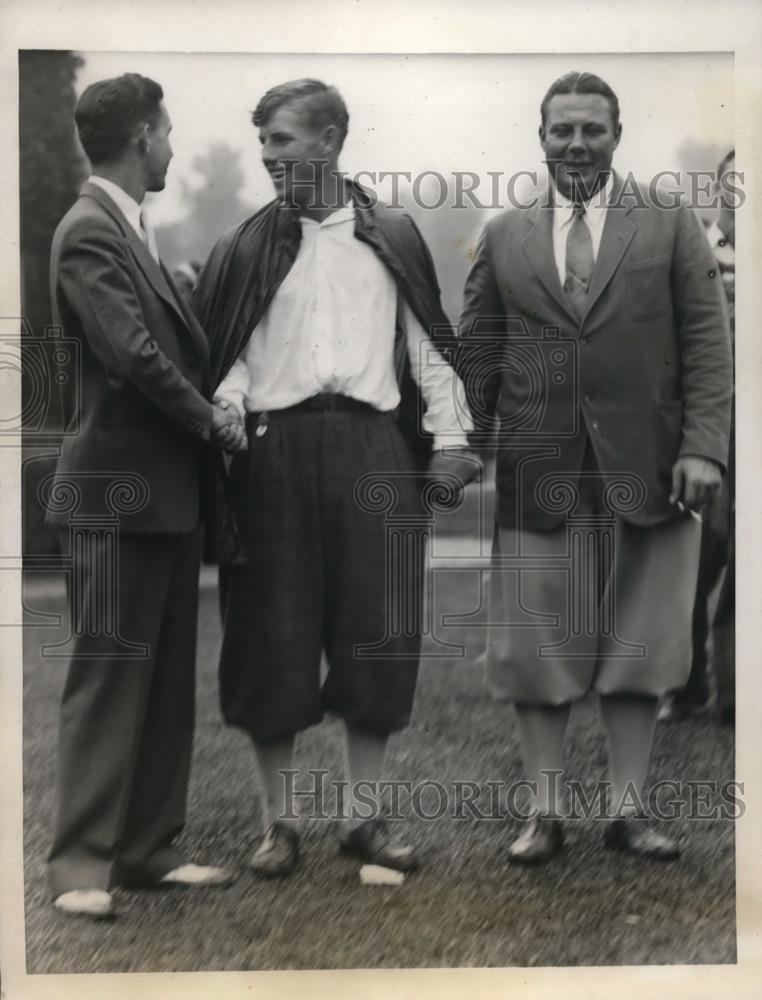 1931 Press Photo John Lehman, Charles Seaver, Arthur Yates at Amateur golf in Il - Historic Images