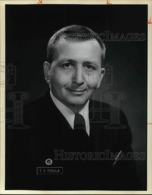 1979 Press Photo Ted V Fekula USN Commander Defense Contract Admin - cvp18073 - Historic Images