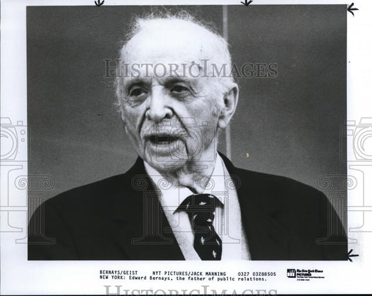 1985 Press Photo Edward Bernays Public Relations Adverstising - cvp00693 - Historic Images