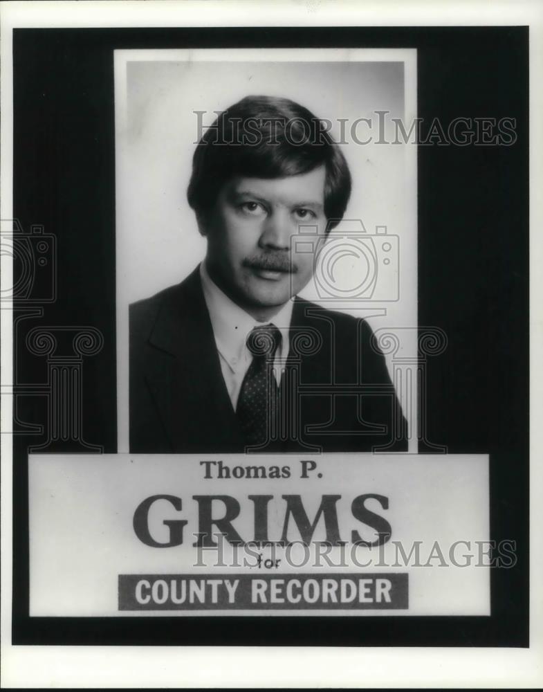 1984 Press Photo Thomas P Grims County Recorder - cvp17113 - Historic Images