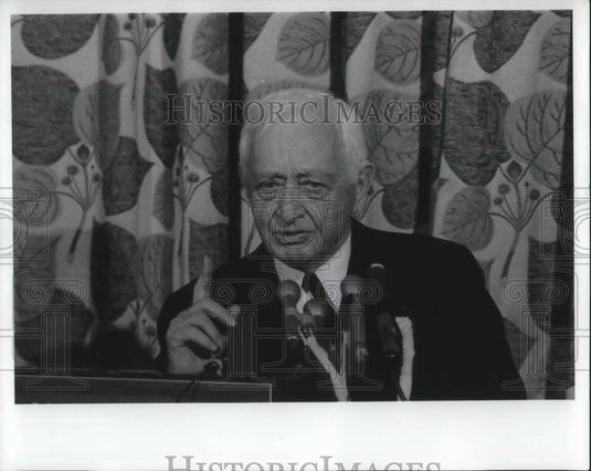1980 Press Photo Cyrus S. Eaton Chairman Chesapeake Ohio Baltimore Railroads - Historic Images