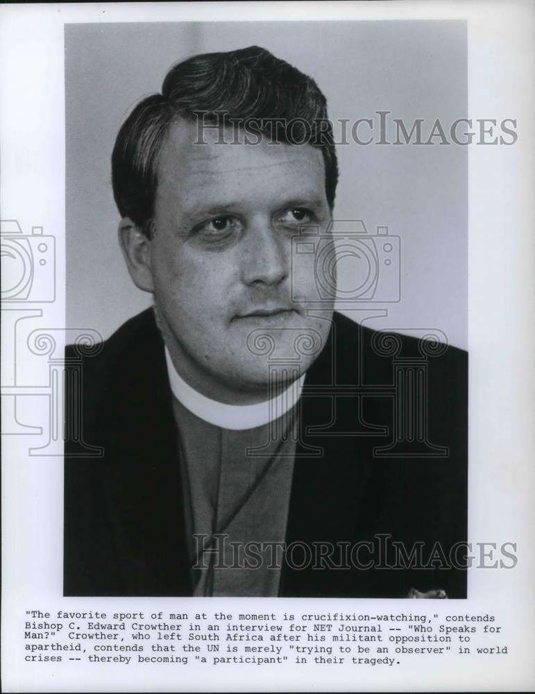 Press Photo Bishop C. Edward Crowther in interview for NET Journal - cvp19743 - Historic Images