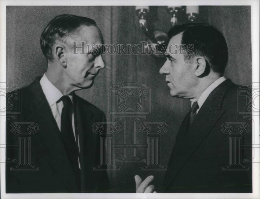 1963 Press Photo Sir Alec Douglas-Home Prime Minister and Andrei Gromyko Moscow - Historic Images
