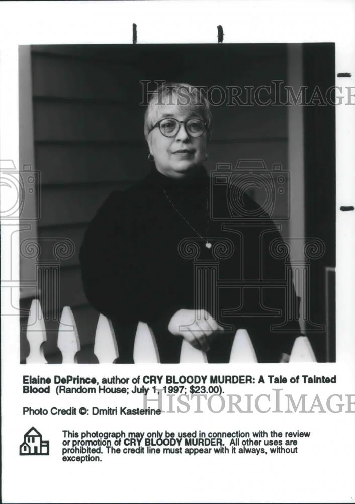 1997 Press Photo Elaine DePrince Author Cry Bloody Murder Tale of Tainted Blood - Historic Images