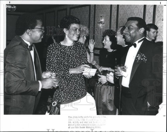 1988 Press Photo Terence Copland, Leslie Clarke & Tracy Love at Benefit - Historic Images