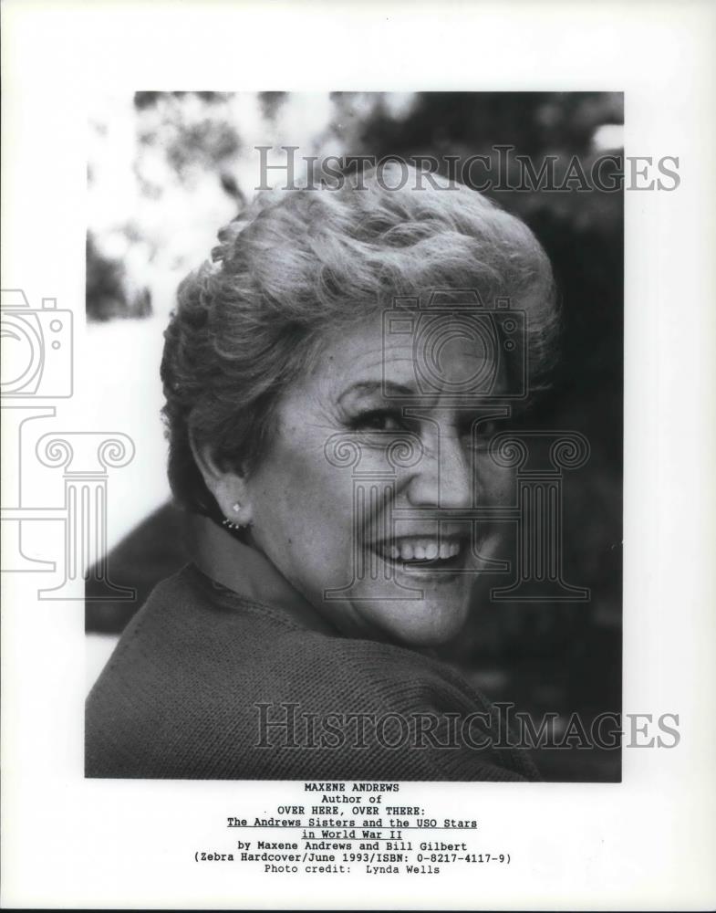 1993 Press Photo Maxene Andrews Author of Over Here over There - cvp14753 - Historic Images