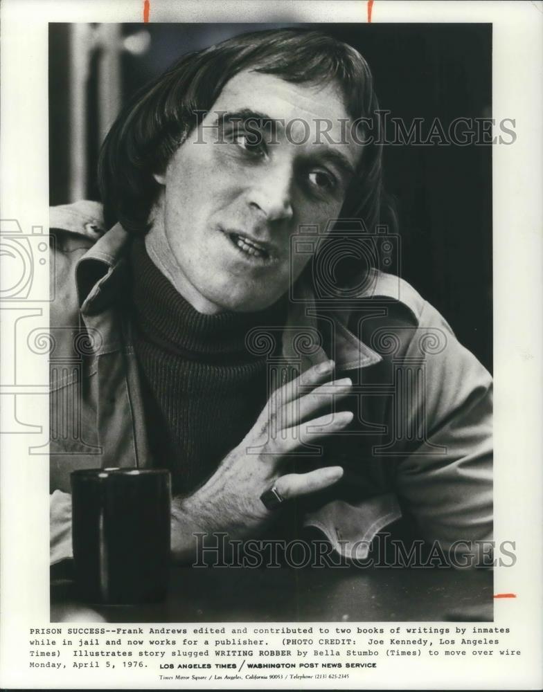 1976 Press Photo Frank Andres Convict Author of Inmates Writings - cvp08693 - Historic Images