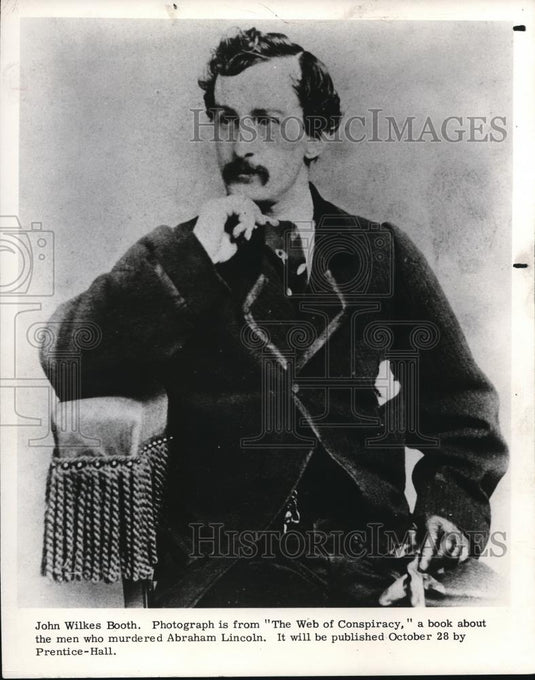 1960 Press Photo John Wilkes Booth Web of Conspiracy Book - cvp00633 - Historic Images