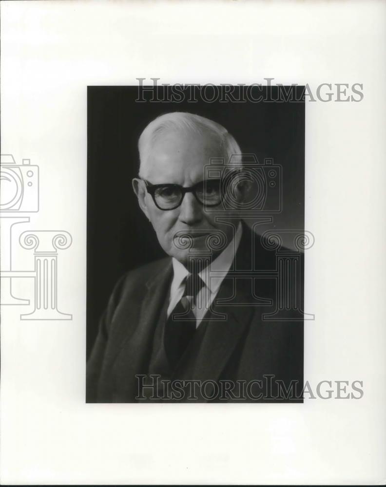 1973 Press Photo IJ Collins Chairman Emeritus Anchor Hocking Corporation - Historic Images