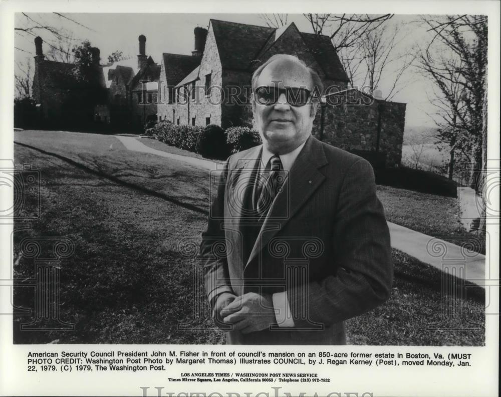 1979 Press Photo John M Fisher American Security Council President - cvp15797 - Historic Images