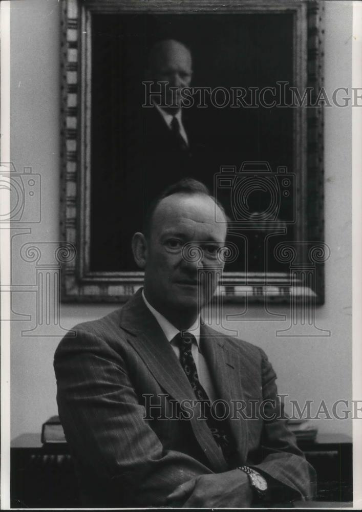 1974 Press Photo John S.D. Eisenhower Author Son of President Dwight Eisenhower - Historic Images