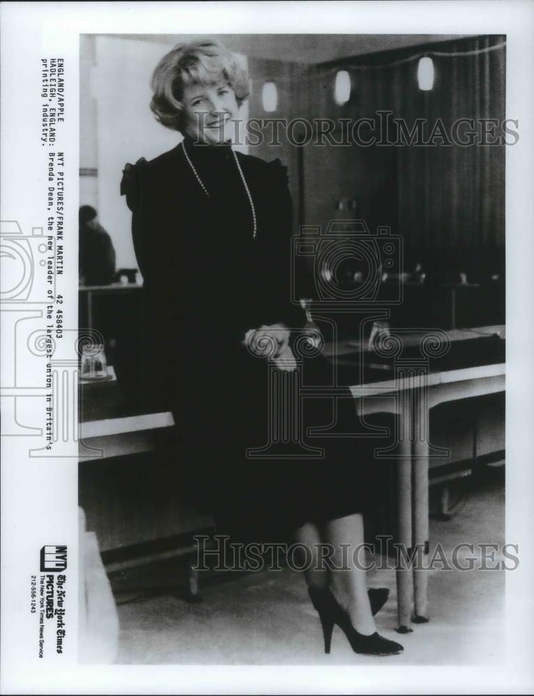 1984 Press Photo Brenda Dean Britains Largest Union New President - cvp06464 - Historic Images