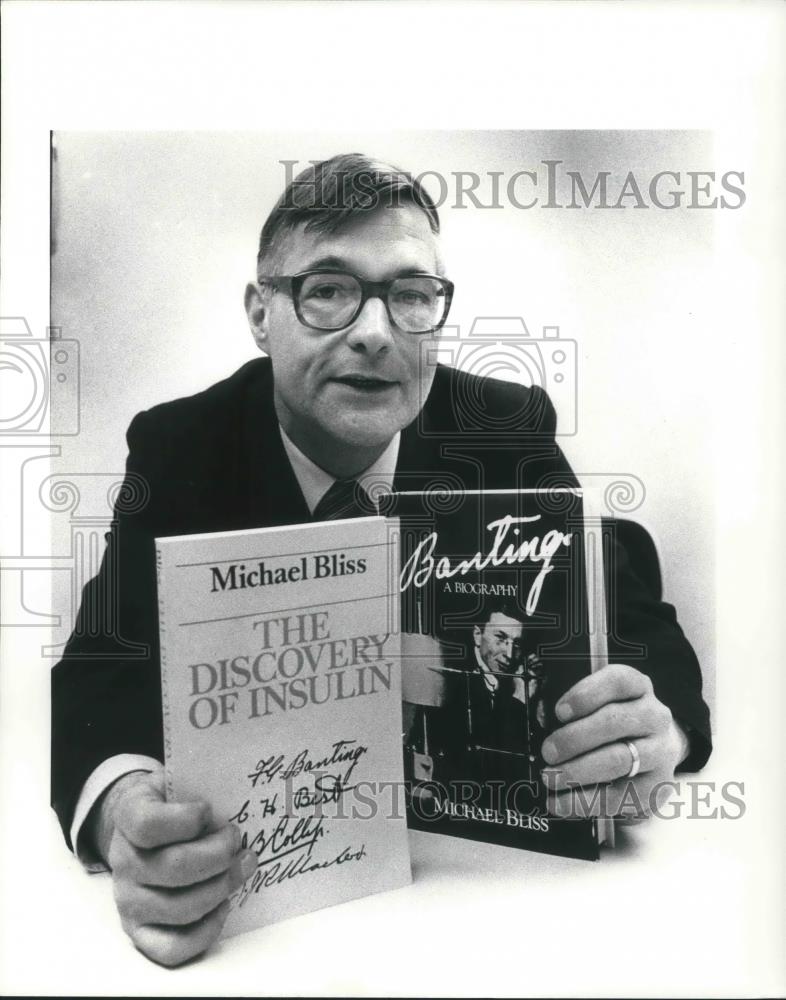 1985 Press Photo Michael Bliss Author of The Discovery of Insulin - cvp03000 - Historic Images