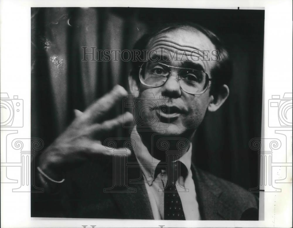 1989 Press Photo David Eisenhower Speaking At City Club - cvp06607 - Historic Images