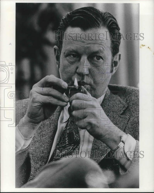 1972 Press Photo Harold L. Enarson President Cleveland State University - Historic Images