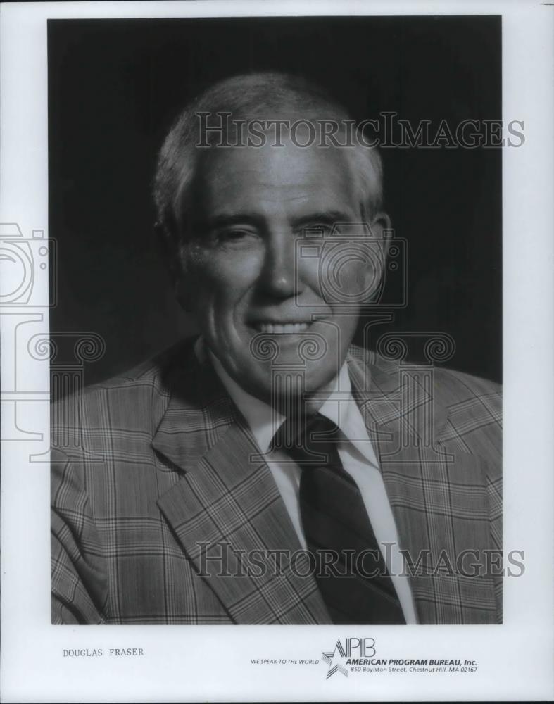 1984 Press Photo Douglas A Fraser Former President United Auto Workers Union - Historic Images
