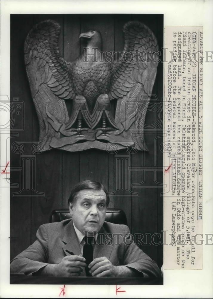 1984 Press Photo Mayor John Haba - cvp17587 - Historic Images