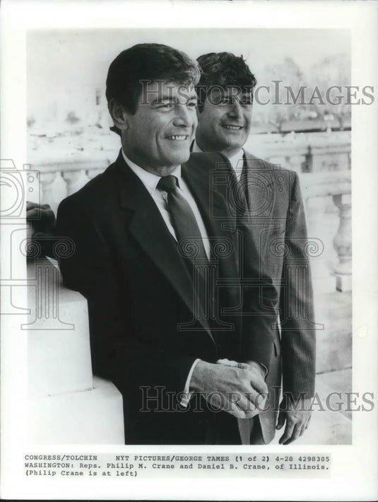 Press Photo Rep/ Philip M. Crane and Daniel B. Crane Illinois - cvp01741 - Historic Images