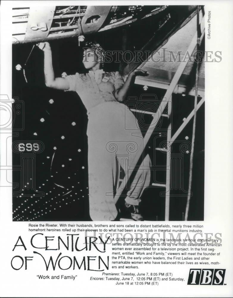 Press Photo A Century of Women A&amp;E Work and Family TV Special - cvp08865 - Historic Images