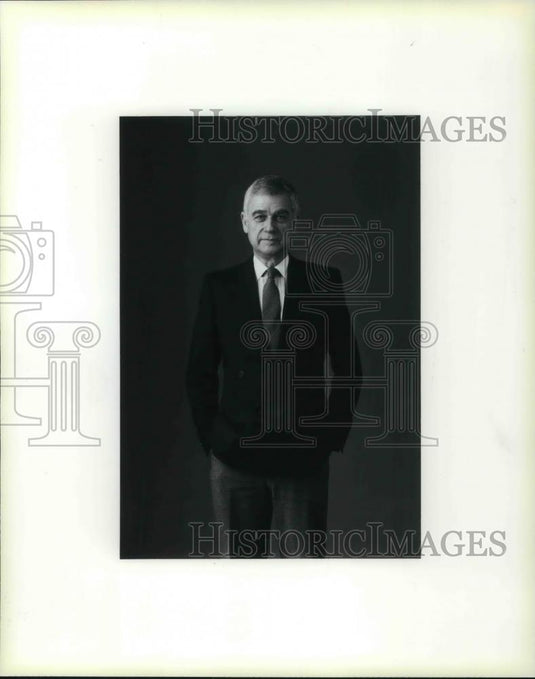 1986 Press Photo Mark Odom Hatfield Sr. United States Senator R-Oregon - Historic Images