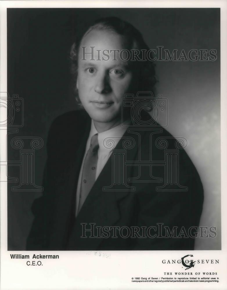 1992 Press Photo William Ackerman Businessman - cvp08002 - Historic Images