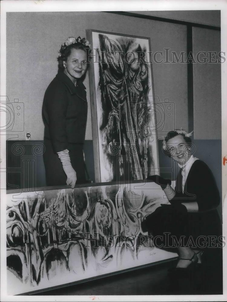 1959 Press Photo Miss Harriet Eells &amp; Mrs WR Spiller - cvp06429 - Historic Images