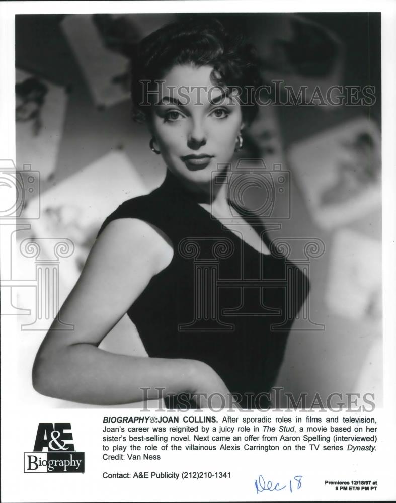 1998 Press Photo Joan Collins Author Writer Columnist Actress Biography Special - Historic Images