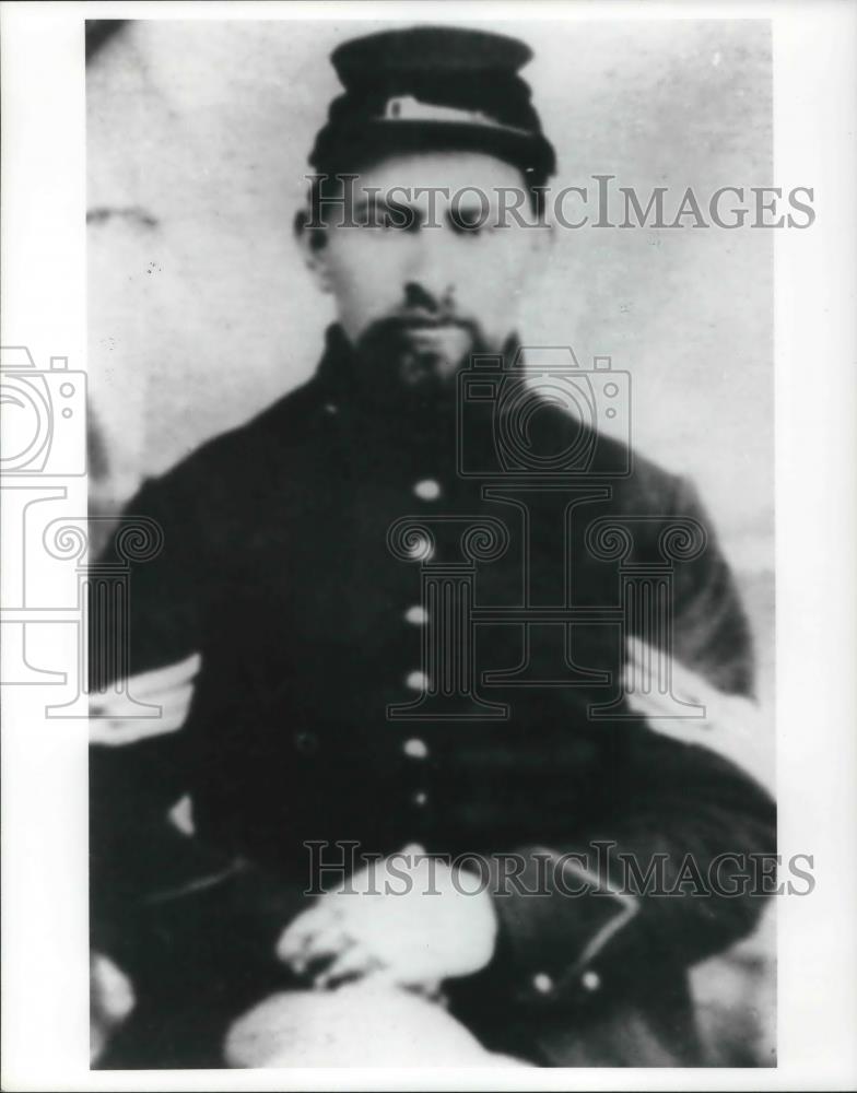 1991 Press Photo Aaron Fox Soldier in the Civil War - cvp13393 - Historic Images