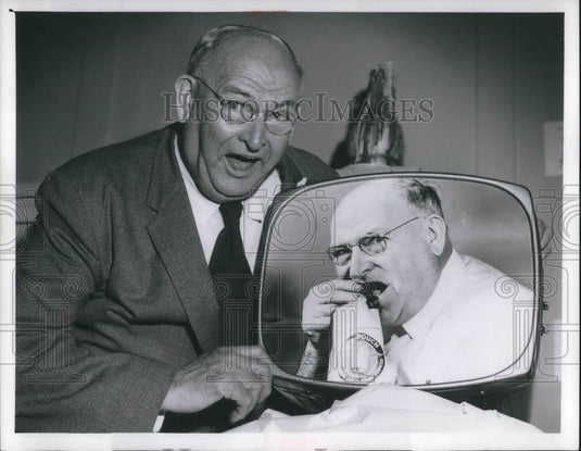 1958 Press Photo Eddie Dork Forest City Employee - cvp05767 - Historic Images