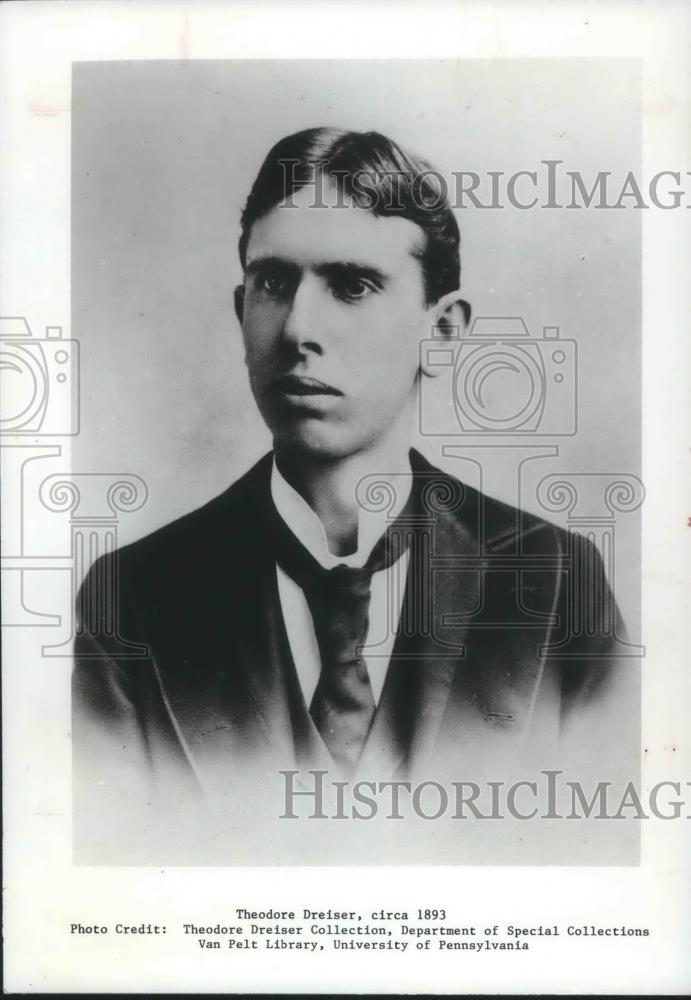 1997 Press Photo Theodore Dreiser Circa 1893 - cvp05135 - Historic Images