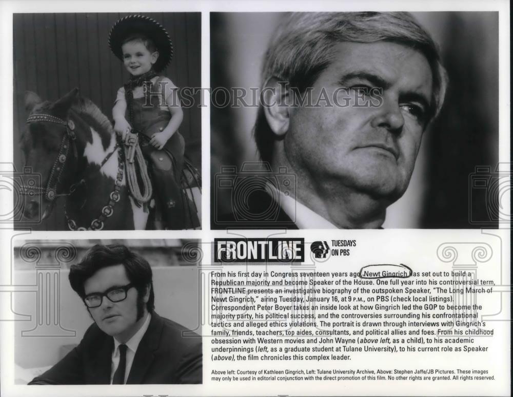 1996 Press Photo Newt Gingrich as Congressman and Speaker of the House - Historic Images