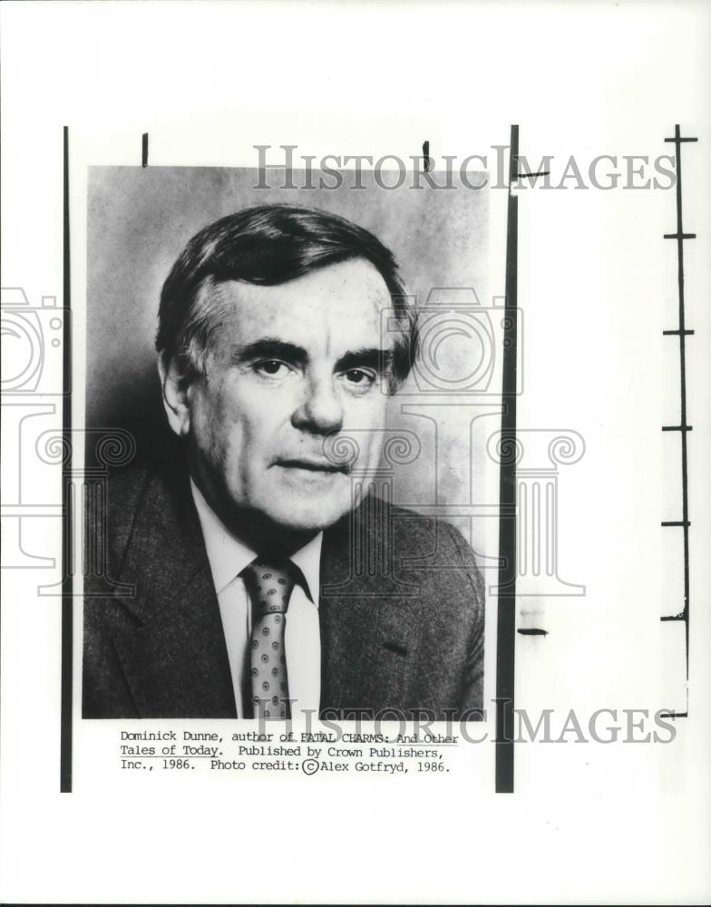 1988 Press Photo Dominick Dunne Author of Fatal Charms: And Other Tales of Today - Historic Images