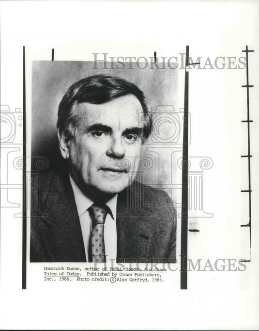 1988 Press Photo Dominick Dunne Author of Fatal Charms: And Other Tales of Today - Historic Images