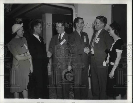 1939 Press Photo Russell Firestone & Leonard Firestone of Firestone Rubber Comp - Historic Images