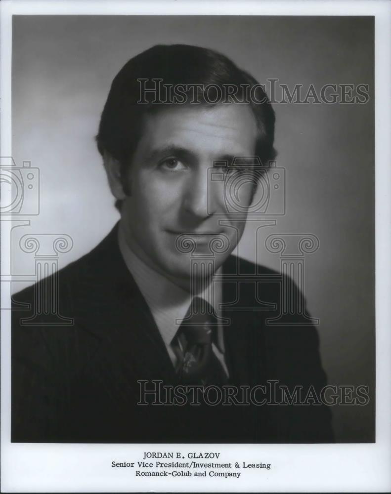 1978 Press Photo Jordan E. Glazov Senior Vice President Romanek-Golub &amp; Co. - Historic Images