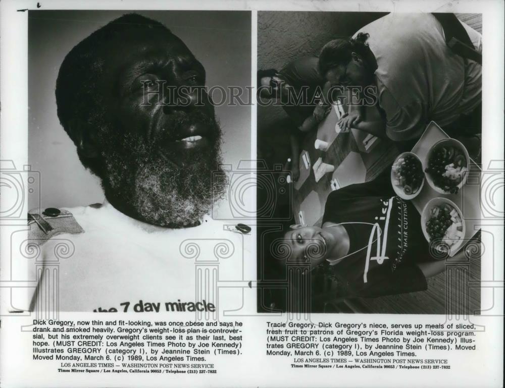 1989 Press Photo Dick Gregory &amp; Tracie Gregory Dick&#39;s Niece - cvp18394 - Historic Images