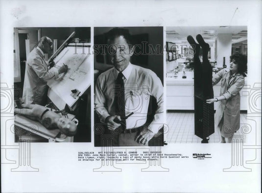 1958 Press Photo John Mack Carter Editor In Chief Good Housekeeping Beth Lipman - Historic Images