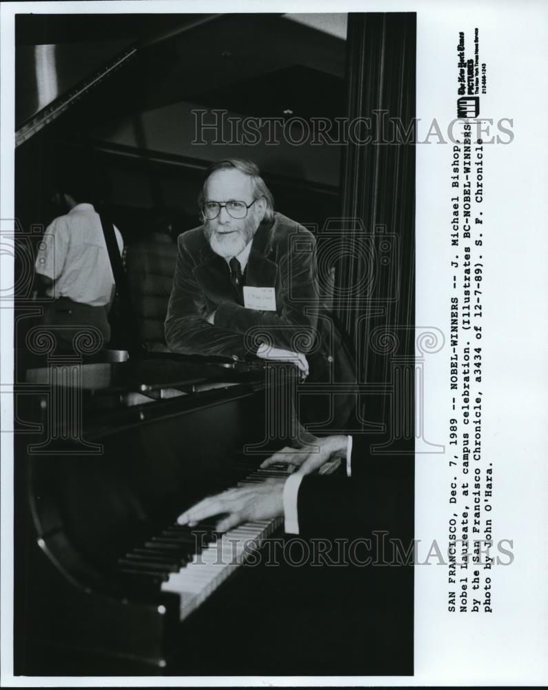 1989 Press Photo J. Michael Bishop Immunologist Microbiologist Nobel Prize - Historic Images